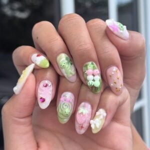 10009 Whimsical Pastel Creature Nails