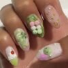 Whimsical Pastel Creature Nails