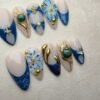 10015 Gilded Azure Floral Fantasy