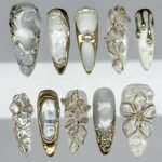 Molten Gold in Ivory Crystal Art