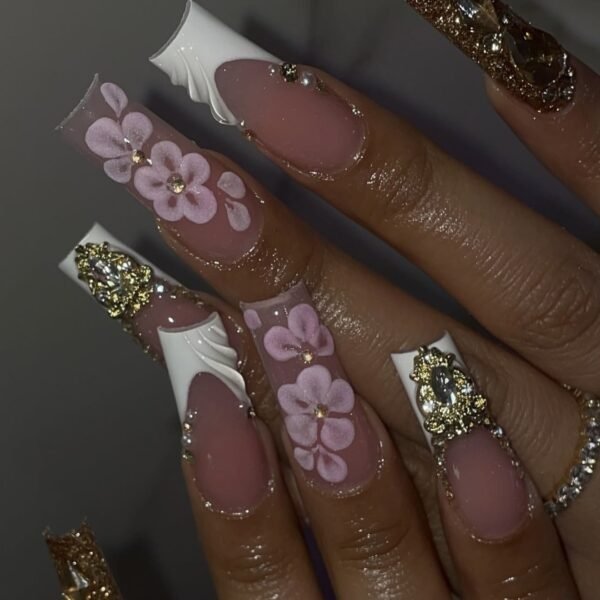 10034 Blush Blossom & Gilded Ruffles