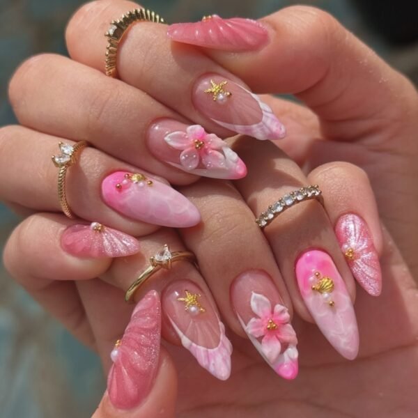 10047 Pink Shell Tide & Misty Ocean Gold