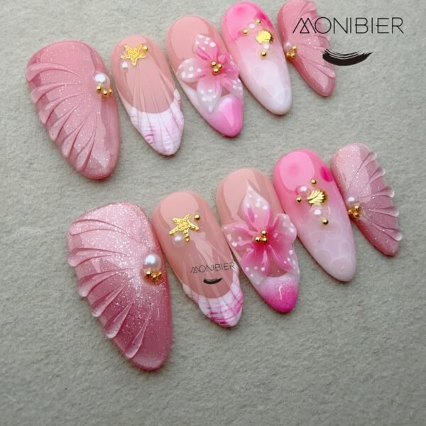 10050 Pink Shell Tide & Misty Ocean Gold