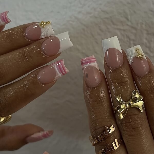 10096 Pink Plaid Cross · Sweet-Edgy Holy Emblem