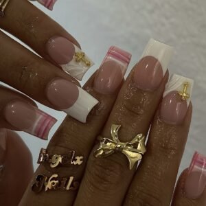 10098 Pink Plaid Cross · Sweet-Edgy Holy Emblem