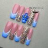 Pink-Blue Floral Gem · Sweet-Luxury Elegant Emblem