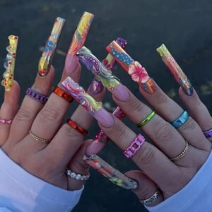 10121 Rainbow Floral Art Rhyme