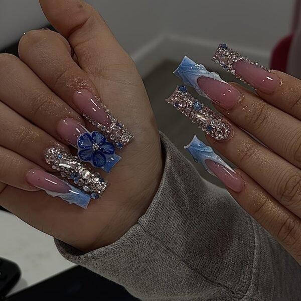 Pink-Blue Luxury Floral