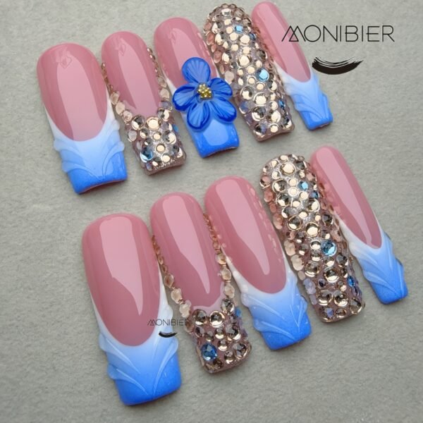 Pink-Blue Luxury Floral