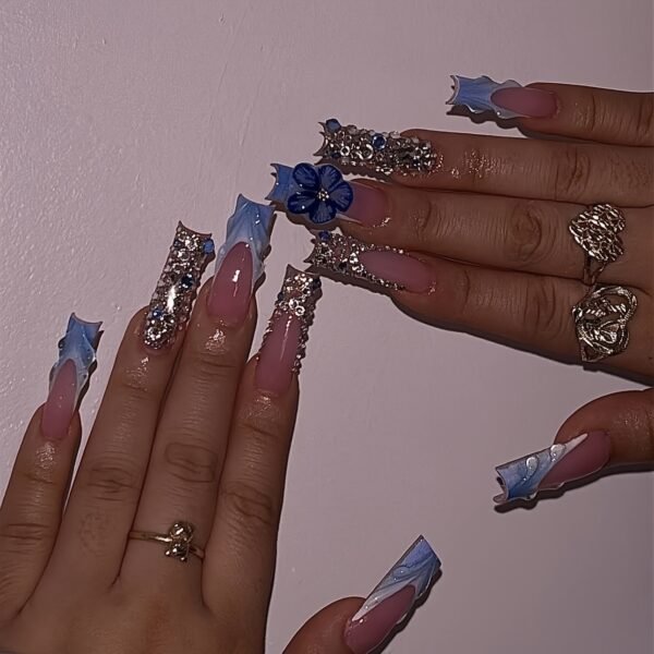 Pink-Blue Luxury Floral
