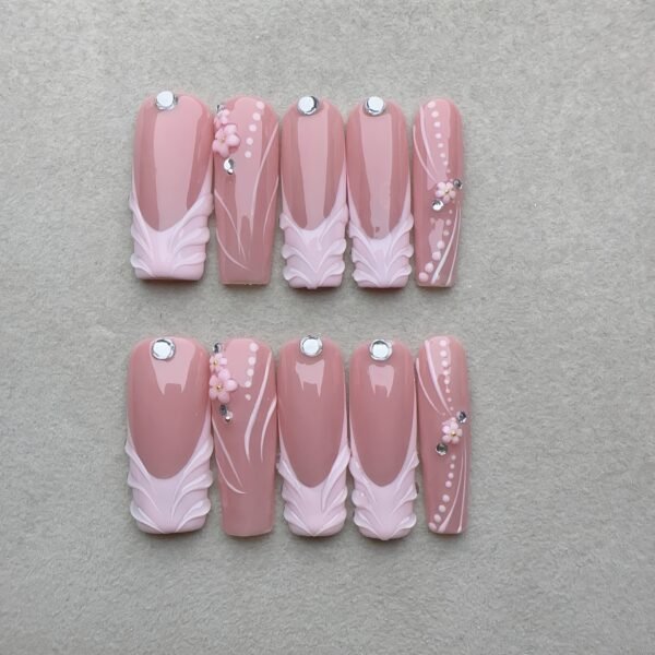 10137 Pink Luxury Embossed Floral