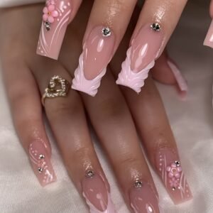 10139 Pink Luxury Embossed Floral