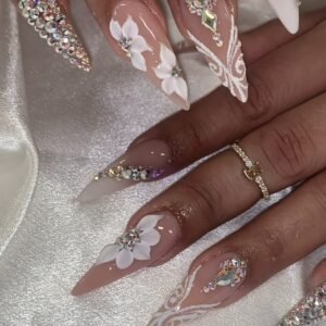 10143 Pink Luxury Lace Floral Gem