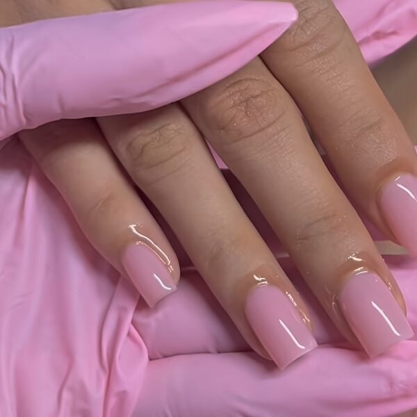 Pink Minimalist Elegant Short Nails
