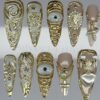 Gold Religious Luxury Art Nails