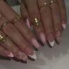 Pink Floral Luxury Elegant Nails