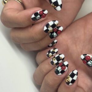 10172 Checkerboard Cool Personalized Nails