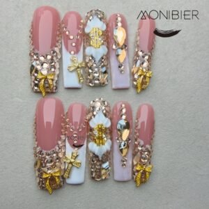10175 Gold Religious Luxury Art Nails