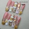 Gold Religious Luxury Art Nails