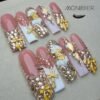 Gold Religious Luxury Art Nails