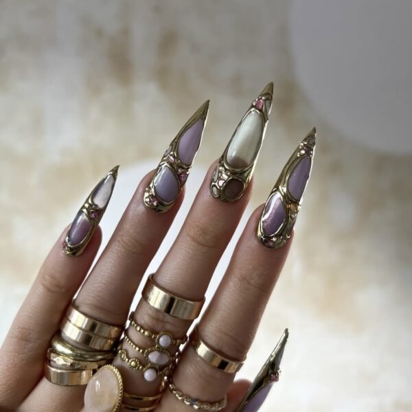 10254 Purple Floral Golden Rhyme