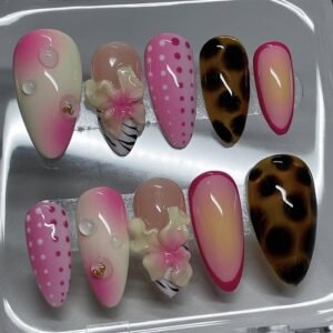 Pink Floral Leopard Sweet Rhyme