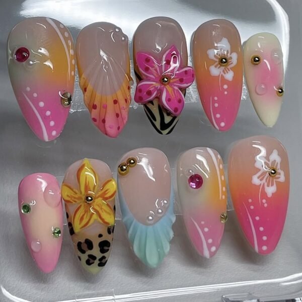 10263 Pink Summer Floral Island