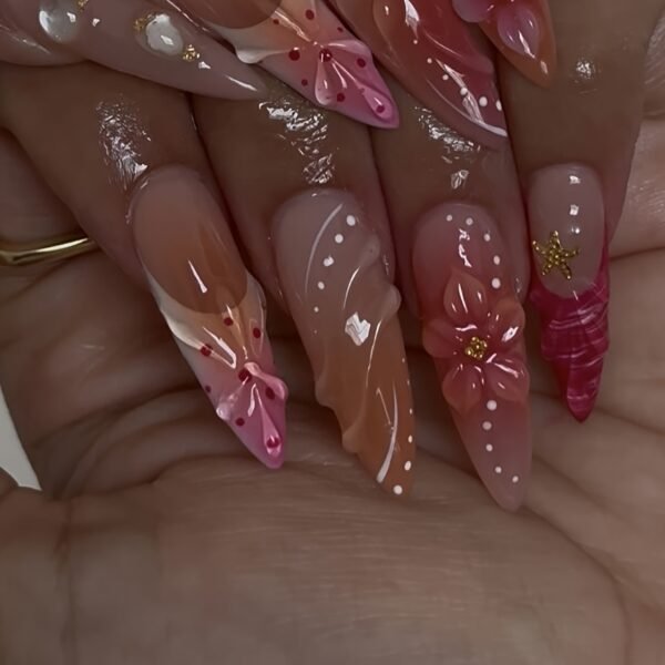 Pink Brown Floral Rhyme